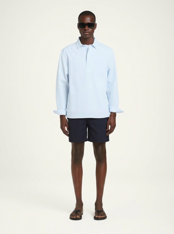Linen overshirt, black